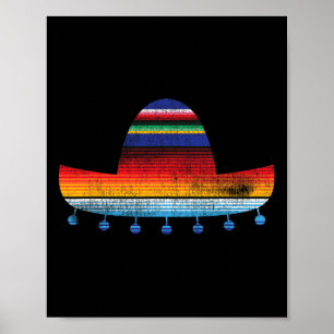 Poster Cobertor Serape Cinco De Mayo Inspirado na Arte do