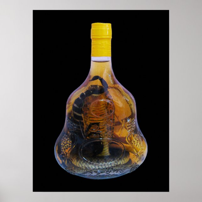 Poster Cobra Cobra Vs Scorpion Whiskey ... Yadong Lao (Frente)