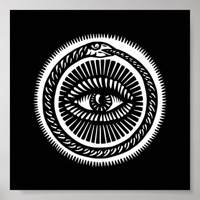 Poster cobra comendo a própria cauda (Frente)