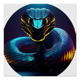 Pôster cobra De Cobra Negra Na Sua Cara