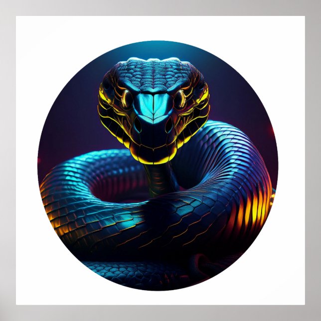 Poster cobra De Cobra Negra Na Sua Cara (Frente)