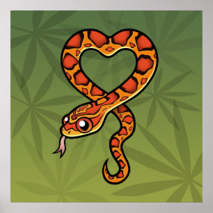 Poster Cobra de Desenho Animado