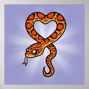 Pôster Cobra de Desenho Animado