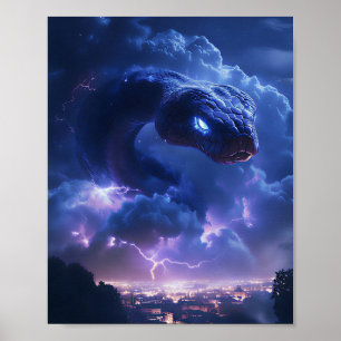Poster Cobra Relâmpago Sobre a Cidade