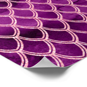 Poster Cobra Serpente Réptil Padrão Roxo