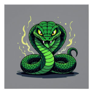 Pôster Cobra Venenosa – Perigo e Precisão