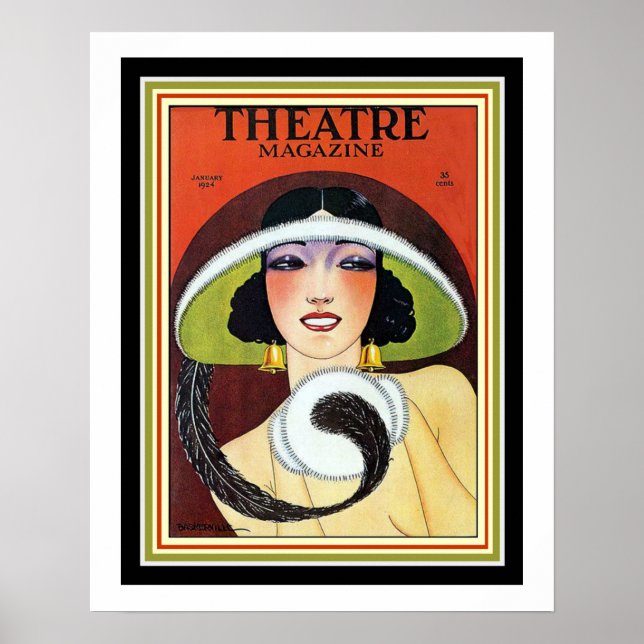 Poster cobrir 16 x 20 da Revista de Teatro de 1924 (Frente)