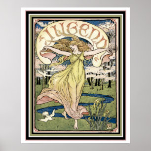 Pôster Cobrir 16 x 20 de Nouveau da arte de Jugend
