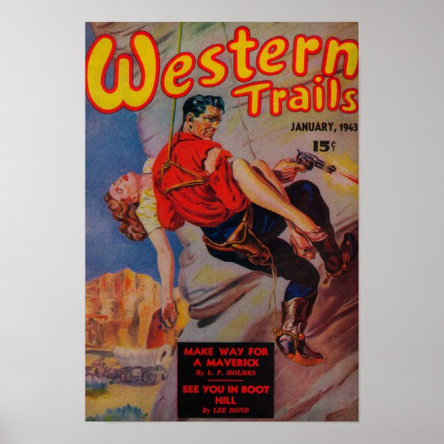 Pôster Cobrir 3 da revista Western Trails (Frente)