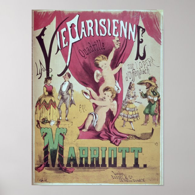 Poster Cobrir da partitura "La Vie Parisienne (Frente)