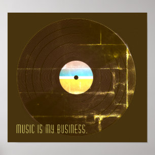 Pôster Cobrir da placa de registro do estilo de vintage r