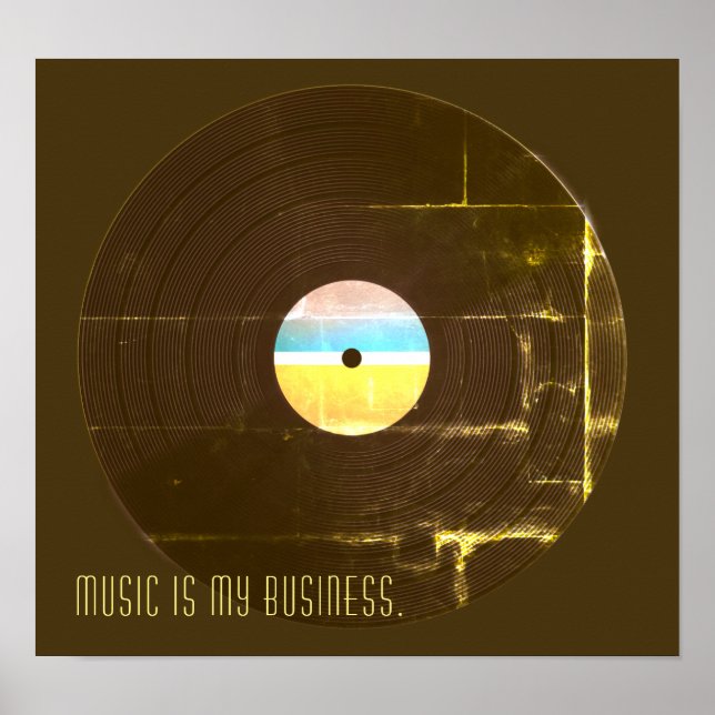 Pôster Cobrir da placa de registro do estilo de vintage r (Frente)