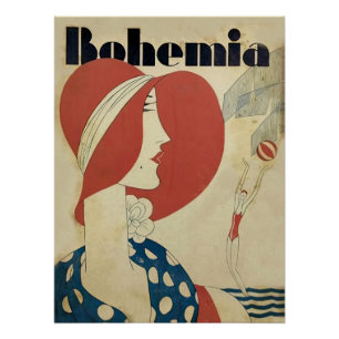 Pôster Cobrir da revista Art deco bohemia
