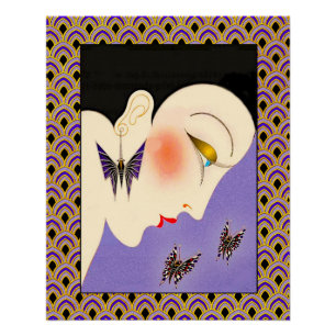 Pôster Cobrir da Revista Art Deco Vintage.