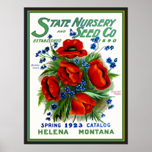 Poster Cobrir da Revista de Sementes do Estado de Montana