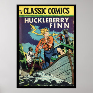 Poster Cobrir da revista em quadrinhos Huckleberry Finn M
