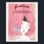 Poster Cobrir da Revista Francesa Deco Vintage art Illust<br><div class="desc">A revista Fashion como Temptress,  Femina (1928). Original do Rijksmuseum. Digitalmente melhorado.</div>