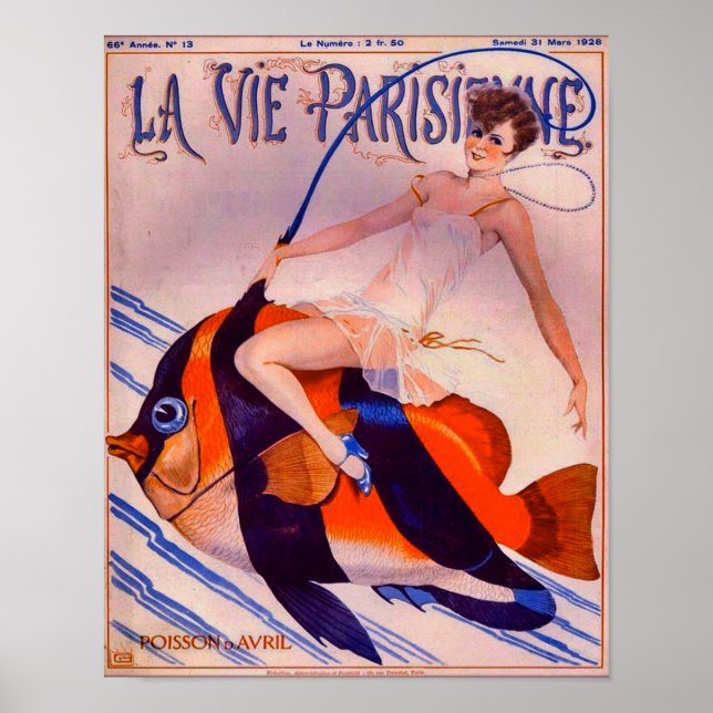Poster cobrir da Revista La Vie Parisienne de 1928 (Frente)