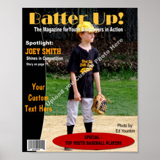 Poster Cobrir da Revista Personalizada, Basebol Juvenil