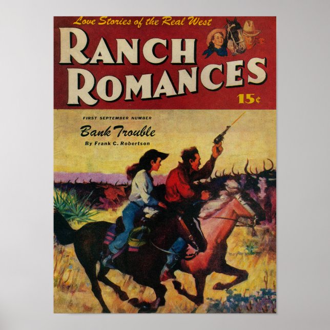 Poster Cobrir da Revista Ranch Romances (Frente)