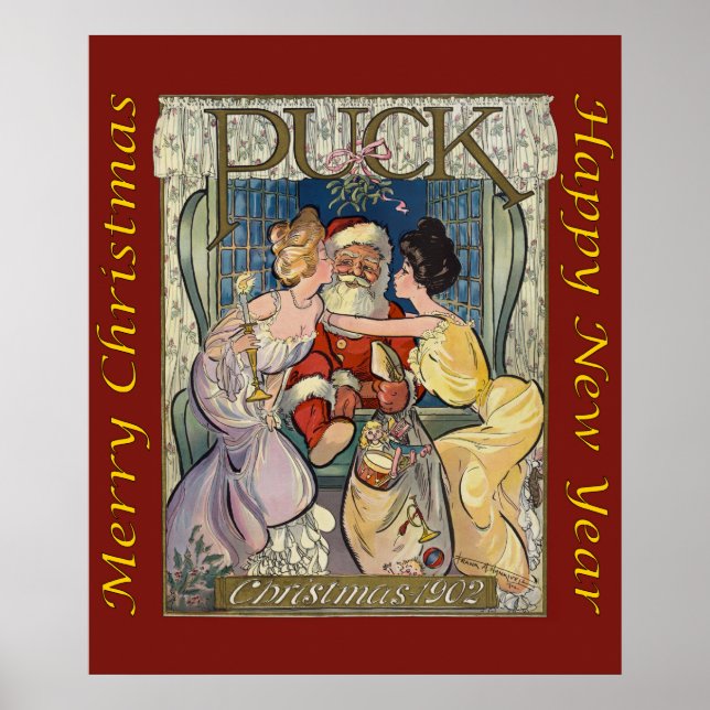 Pôster Cobrir da Revista Santa Claus ~ Puck ~ 12/03/1902 (Frente)