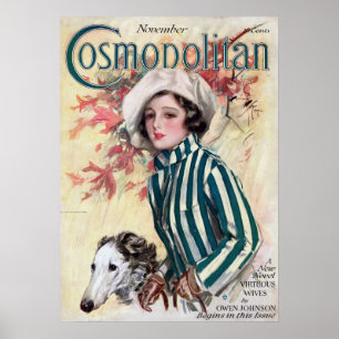 Poster Cobrir da revista Vintage Cosmopolitan