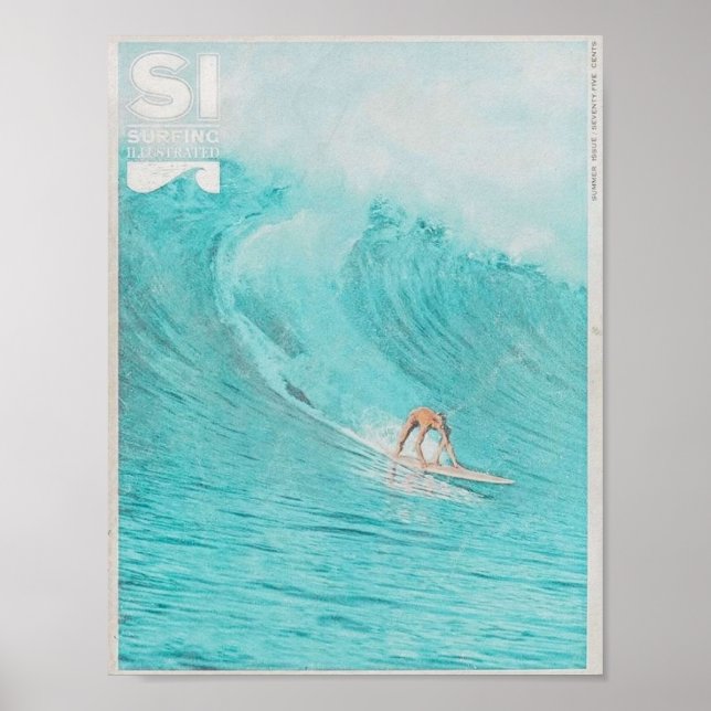Poster cobrir da revista vintage surf (Frente)