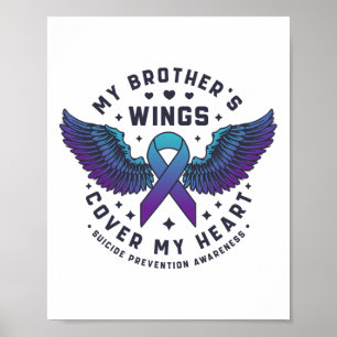 Poster Cobrir das Asas do Meu Irmão Meu Coração Suicídio 