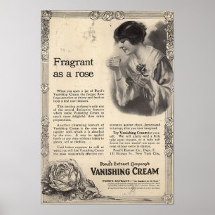 Poster Cobrir de Anúncio da Revista de Fragrância Vintage