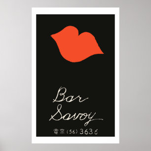Poster Cobrir de caixa de fósforos de japão Vintage (Bar