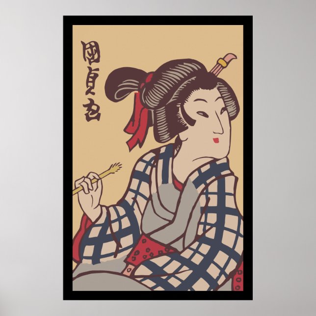 Poster Cobrir de caixa de fósforos do japão Vintage (Frente)