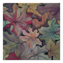 Pôster Cobrir de folha do outono