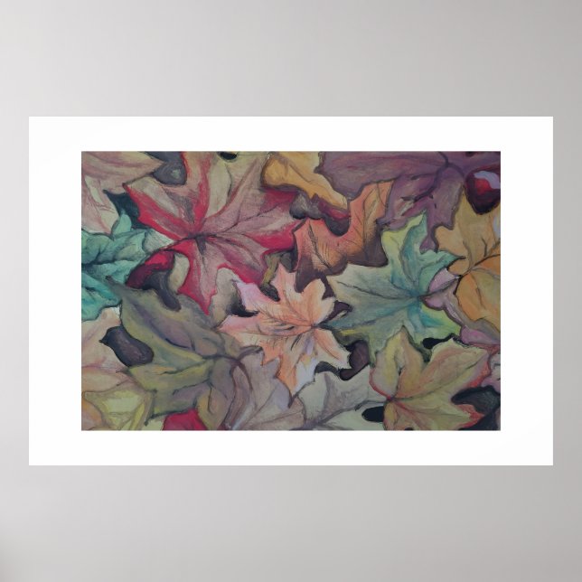 Poster Cobrir de folha do outono (Frente)