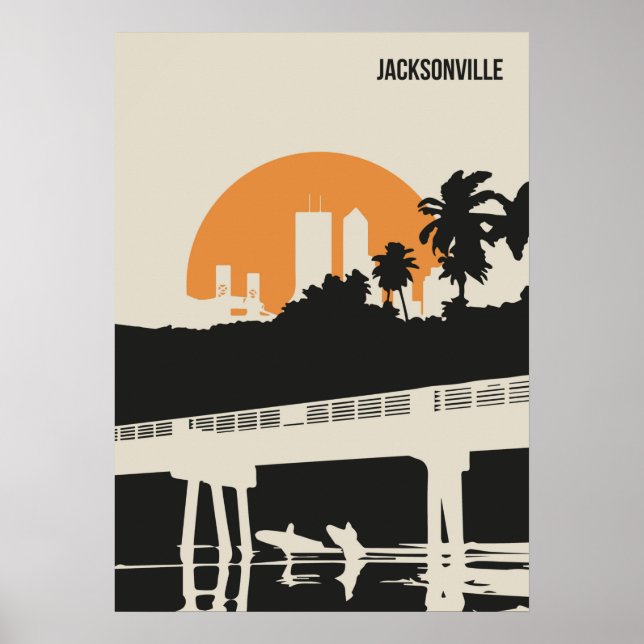 Poster Cobrir de Livro Mínimo da Jacksonville Florida (Frente)