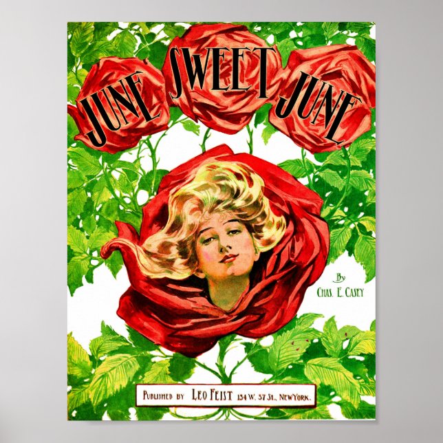 Poster cobrir de música Sweet June de 1908 (Frente)