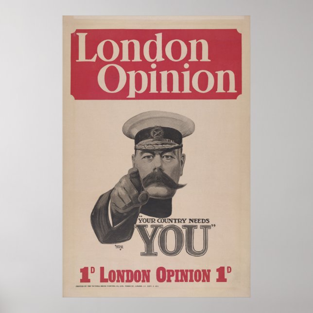 Poster Cobrir de Opinião Vintage London (Frente)