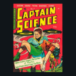Poster Cobrir de quadrinhos do Capitão Science<br><div class="desc">Capa de banda desenhada da Capitã cobrir de Poster de Animação de Cartoon Ficção Cômica Manga</div>