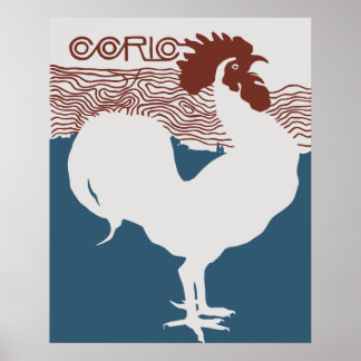 Poster Cobrir de revista francesa do vetor retro art nouv
