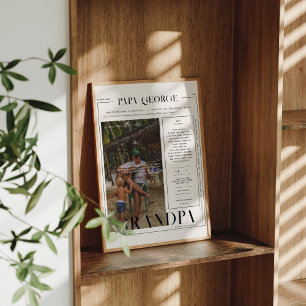 Poster Cobrir de Revista Mínima Moderna Avô