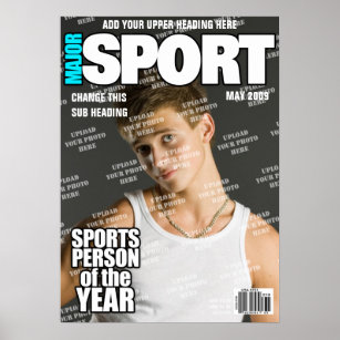 Poster Cobrir de Revista Personalizada de Esporte