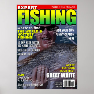 Pôster Cobrir de Revista Personalizada de Pesca