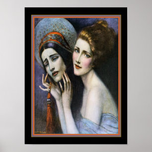 Poster Cobrir de Teatro Art Deco por W.T. Benda ca. 1922