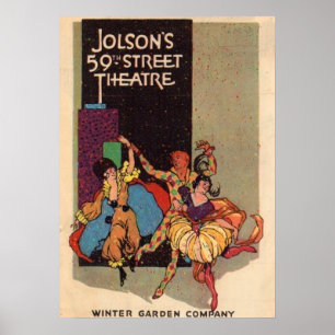Poster cobrir do playbill do Al Jolson de 1923
