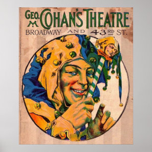 Poster cobrir do playbill do Teatro do 1920 Cohan