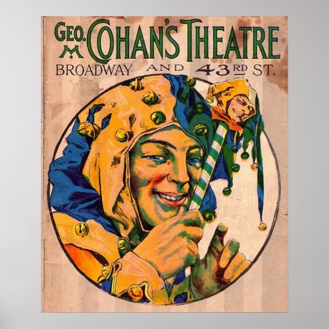 Poster cobrir do playbill do Teatro do 1920 Cohan (Frente)