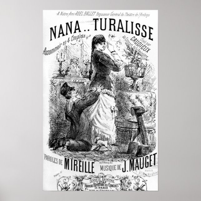 Pôster Cobrir frontal de uma folha de pontuação (Frente)