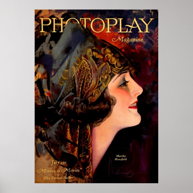 Poster cobrir para revista Photoplay 1920 (Frente)