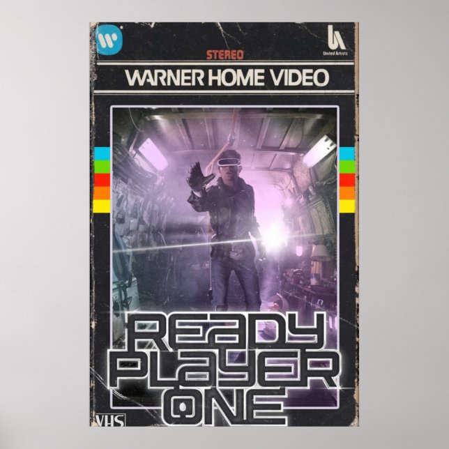 Poster Cobrir Ready Player One VHS (Frente)