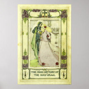 Poster Cobrir santamente de Graal do vintage por Jessie