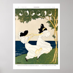 Poster Cobrir Vintage Art Nouveau Jugend